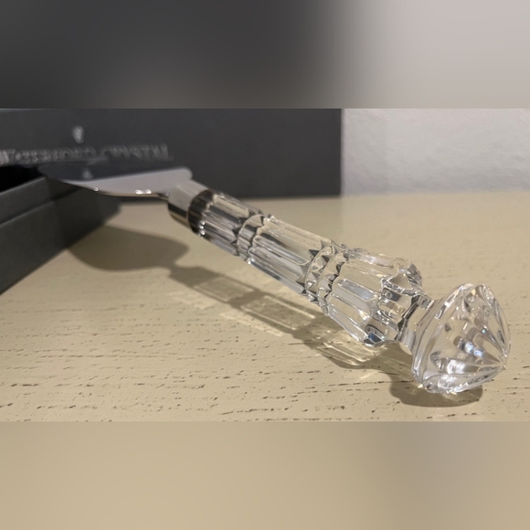 Rare Vintage Waterford Lismore Offset Cake Knife & Server Set  NIB Wedding Ready - Picture 7 of 9